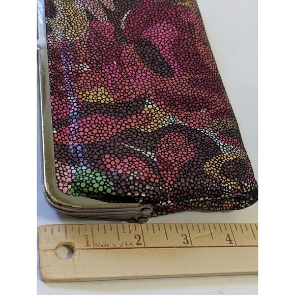 Hobo International Lauren Leather Clutch Fall Foliage Multi Color *READ - Picture 7 of 9